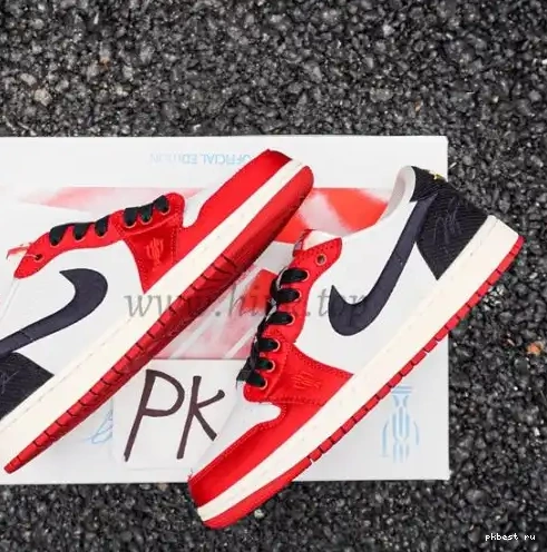 Retro GOD SHIP RETAIL Varsity PK MATERIALS 1 READY TO Red LowWhite Jordan 0502